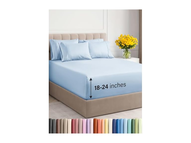 CGK 6 Piece Extra Deep Sheet Set - Gallery 9
