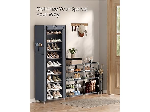 SONGMICS URXJ034GN02 SONGMICS 10-Tier Shoe Rack