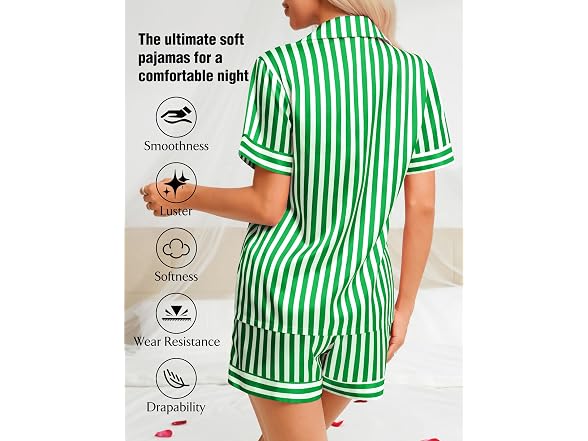 Girece Womens Satin Pajama Set