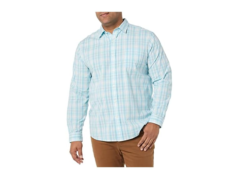 Amazon Essentials Men Long Sleeve Stretch Poplin Shirt - Gallery 14