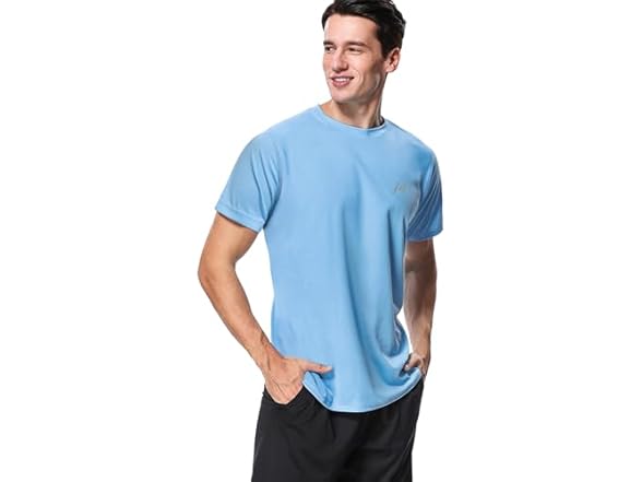 MeetHoo Men's Blue UV Swim Shirt (M)