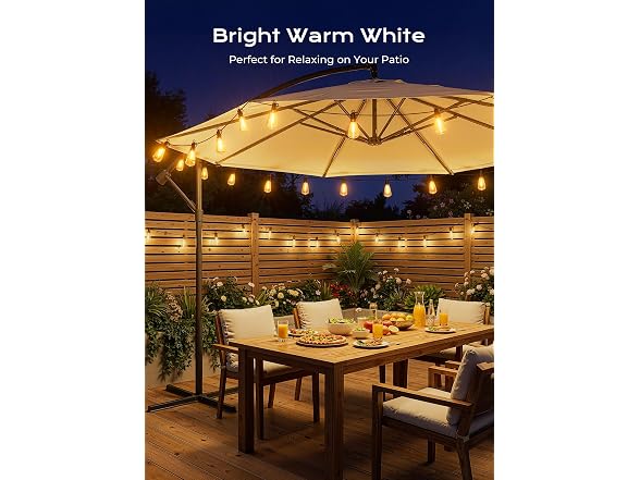 Brightown 58FT Solar String Lights