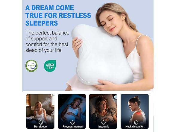 HUADER Cervical Neck Pillow