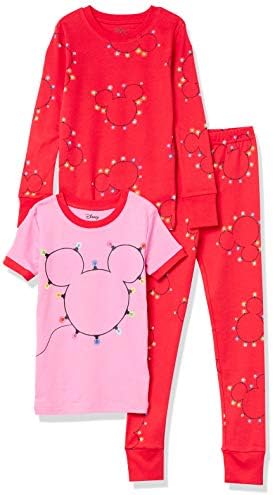 Spotted Zebra Girl's Disney Star Wars Marvel Frozen Princess Snug-Fit Cotton Pajamas 4-Piece