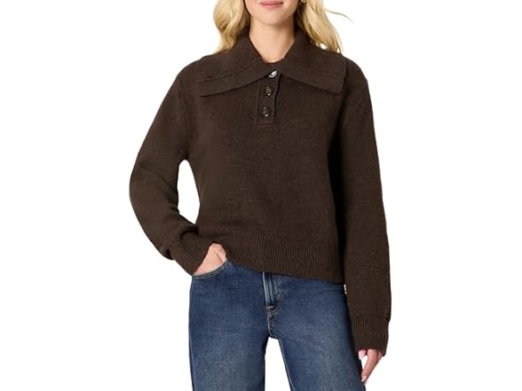 Amazon Essentials Women Relaxed-fit Button Sweater