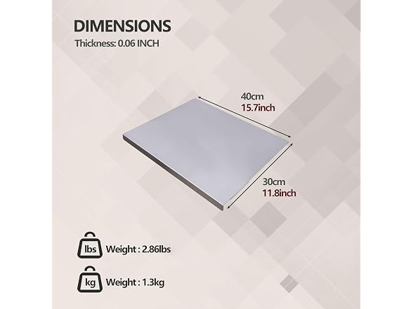 Empylynzar Stainless Steel Cutting Board