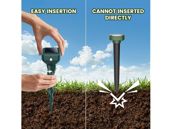 BORHOOD Mole Repellent Solar Powered