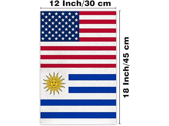 Uruguay USA Friendship Garden Flag