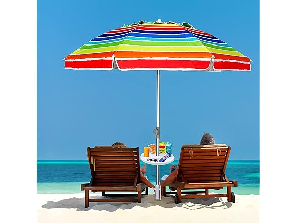 AMMSUN 13" Beach Umbrella Table Tray