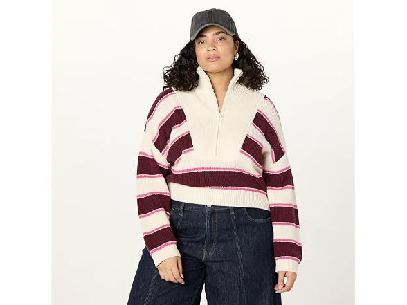 The Drop Women Russel Half Zip Sweater