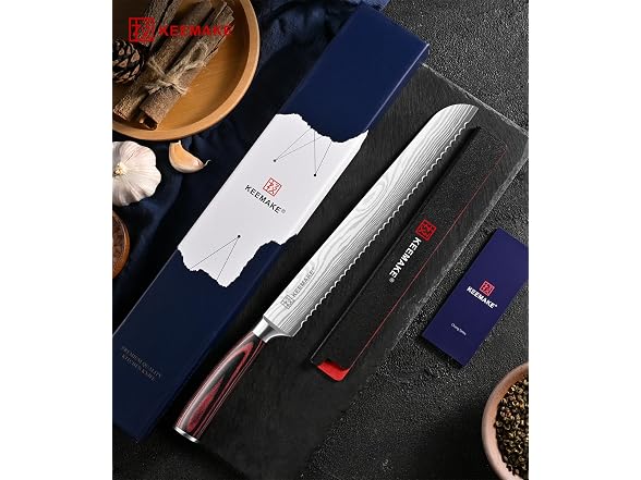 KEEMAKE 10 Inch Bread Knife