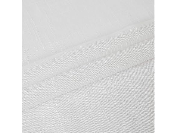 Melodieux Sheer White Curtains 96 Inches