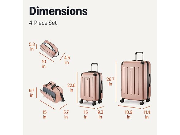 Amazon Basics 4-Piece Luggage Set