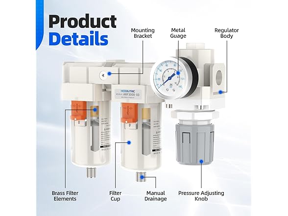 Air Pressure Regulator 3/8" NPT