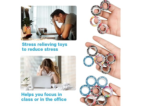 RURING Magnetic Rings Fidget Toys