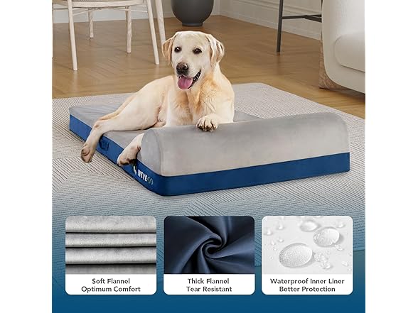 WEVEGO Orthopedic Dog Bed With Pillow