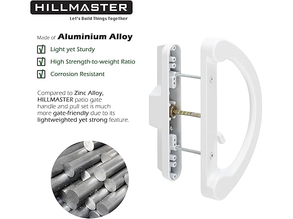 Sliding Glass Door Handle Lock & Key