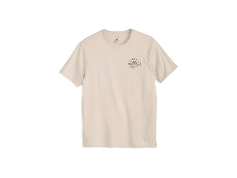Hurley HSP24VMT-08747 S Hurley Barracude Graphic Tee Bone