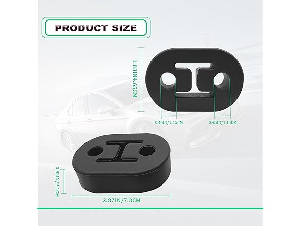 2pc Universal Rubber Exhaust Hanger