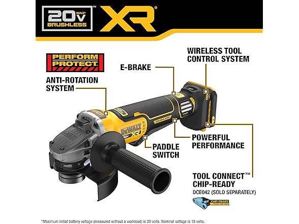 DEWALT DCG410VSB 20V MAX* XR Brushless Cordless