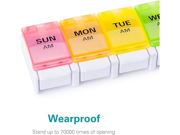 Sukuos Sukuos AM PM Weekly Pill Organizer 2 Tim