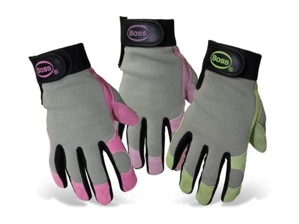BOSS Women's Leather Work Gloves, Large, (790L)