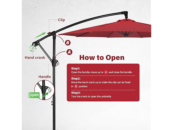 YSSOA 10ft Cantilever Patio Umbrella, Offset Hanging Outdoor