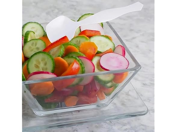 Elegant White Serving Spoon (1 Pc) 