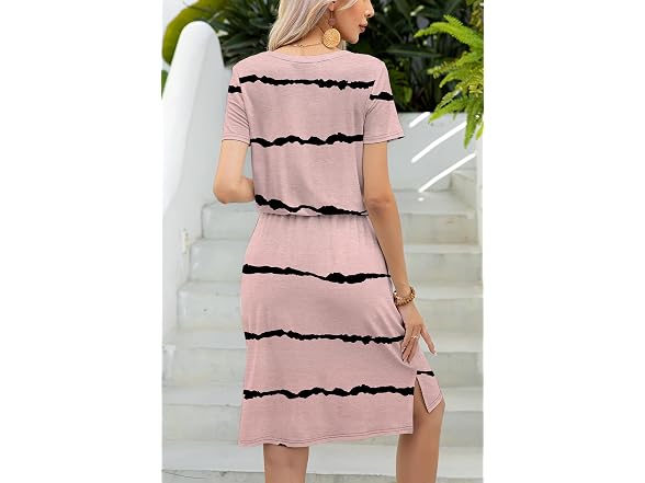 Levaca Women (XL) Summer Casual Belly Beach Dress