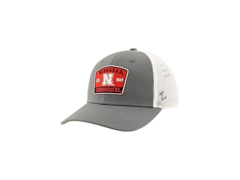 Nebraska Big Rig Hat Smoke White