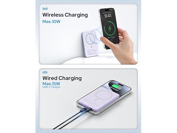 TRKOY Magsafe Portable Charger Lavender