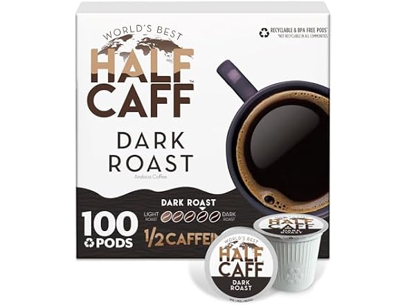 100ct World's Best Half Caff Dark Roast Coffee Pods