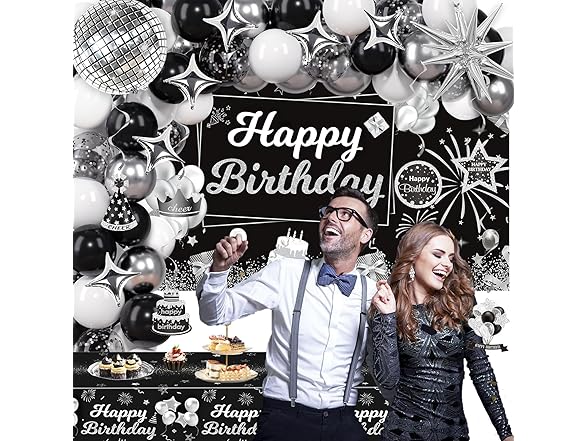 Miidenks 10th Birthday Decorations Set