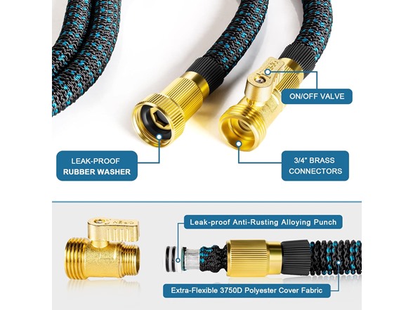 100ft Garden Hose with Spray Nozzle