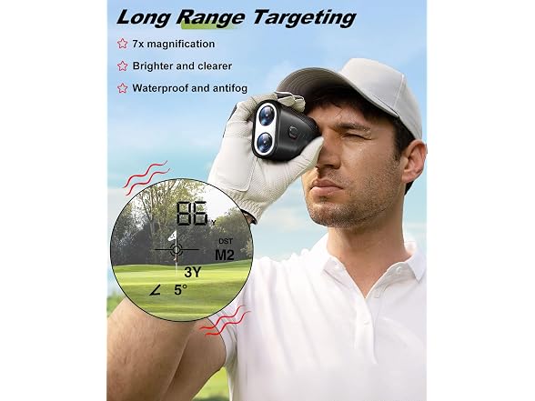 Golf Rangefinder with Slope, 1200 Yards
