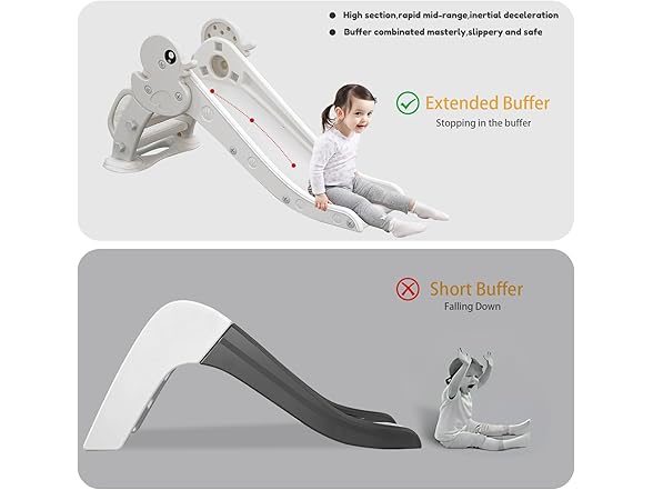 Tzou Toddler Slide Duck Foldable Slide