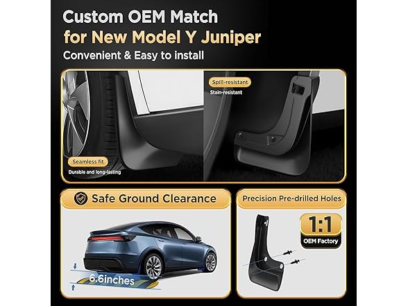 QINQINTU Mud Flaps for Tesla Model Y