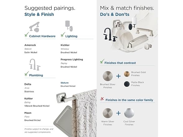 Amerock Stature Single Prong Brushed Nickel Wall-Mounted Hook