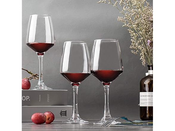 CREST Wine Glasses Set of 8, 12oz
