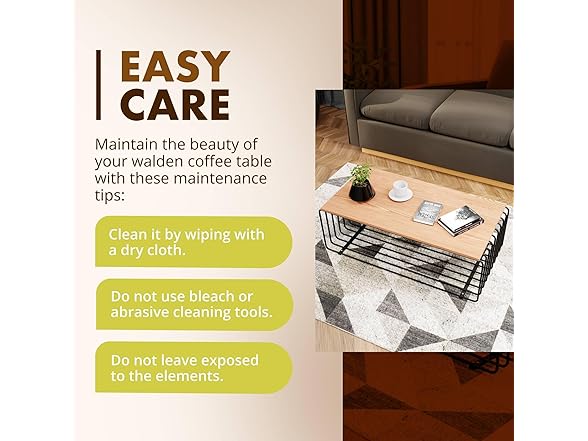 LeisureMod Walden Coffee Table