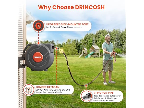 DRINCOSH Retractable Hose Reel