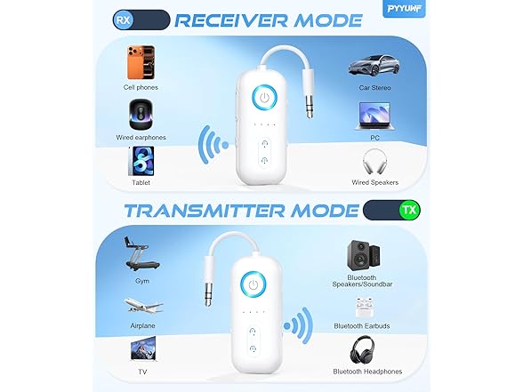 PYYUWF Bluetooth 5.4 Transmitter Receiver
