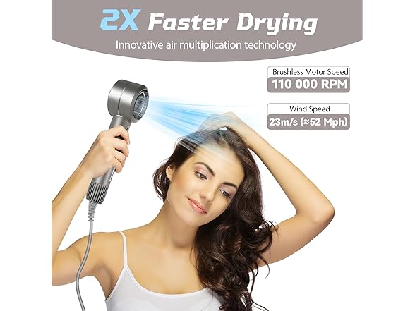 Grey 110,000 RPM Hair Dryer