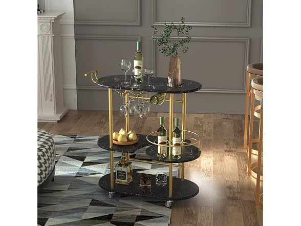 PAUKIN 4-Tier Bar Storage Cart