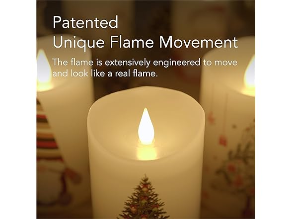 Softflame Christmas Flameless Candles with Remote