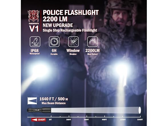 SABERTOOTH Tactical Flashlight
