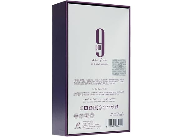 Afnan 9 PM Pour Femme Eau De Parfum