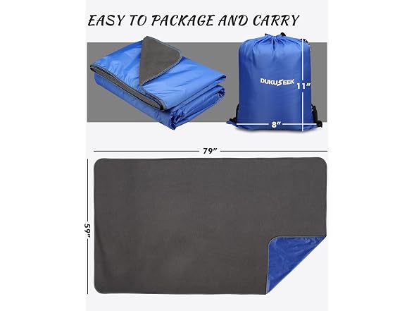 DUKUSEEK Hooded Waterproof Stadium Blanket