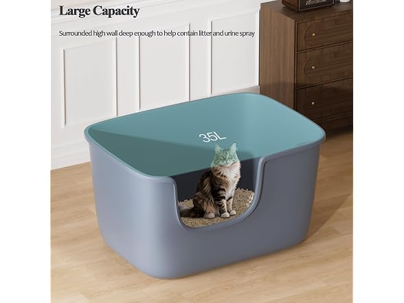 Vealind Large Cat Litter Box