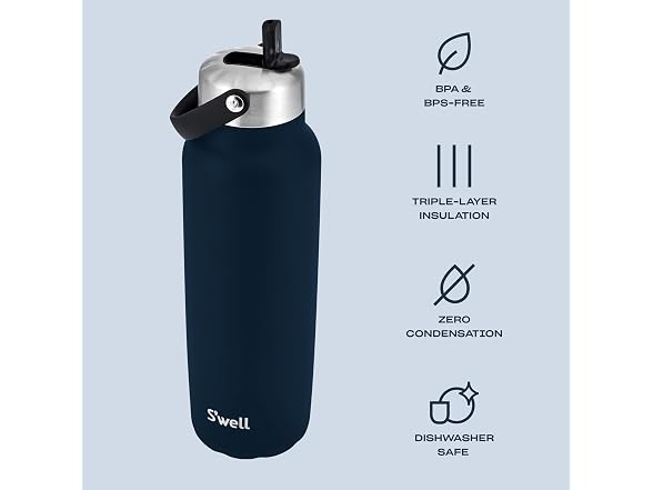 S'well Recycled Stainless Steel Explorer 40oz, Azurite